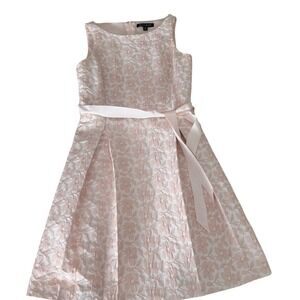 Brooks Brothers 6P Pink Floral Jacquard Dress feminine Wedding easter Party dres